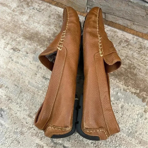 Donald Pliner Alondro Tan Leather Loafers Slip On Driving Shoes Camel Brown:11.5 - Picture 10 of 10